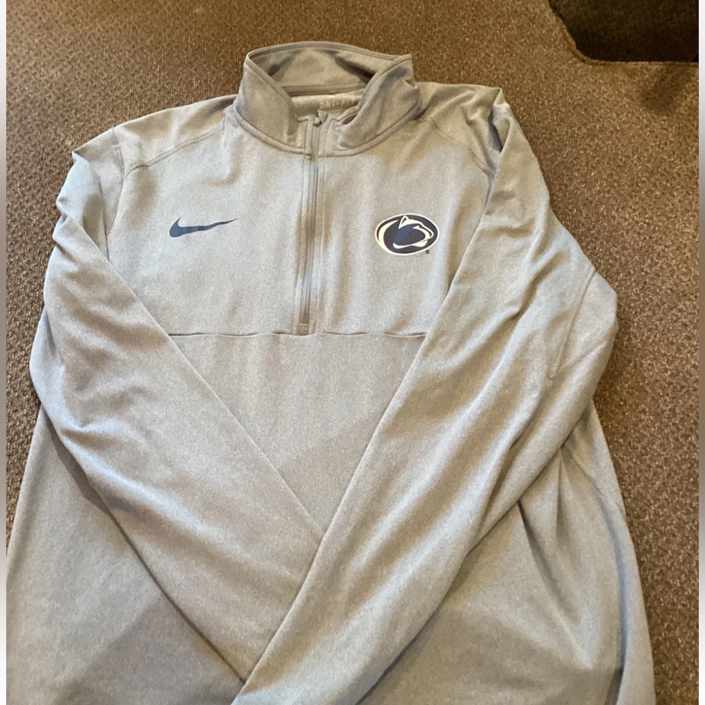 Nike Penn State Gray Quarter-Zip Pullover